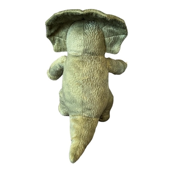 Triceratops Kohls cares moss green and gold chest 3 little dinosaurs. 12” plush - Picture 6 of 7